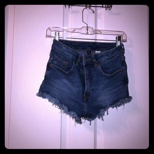 High waist denim shorts
